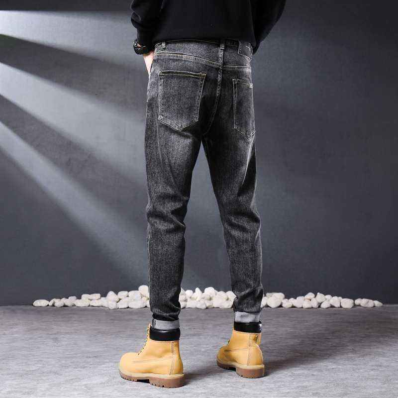 Jeans men's slim pants men's jeans elastic pants