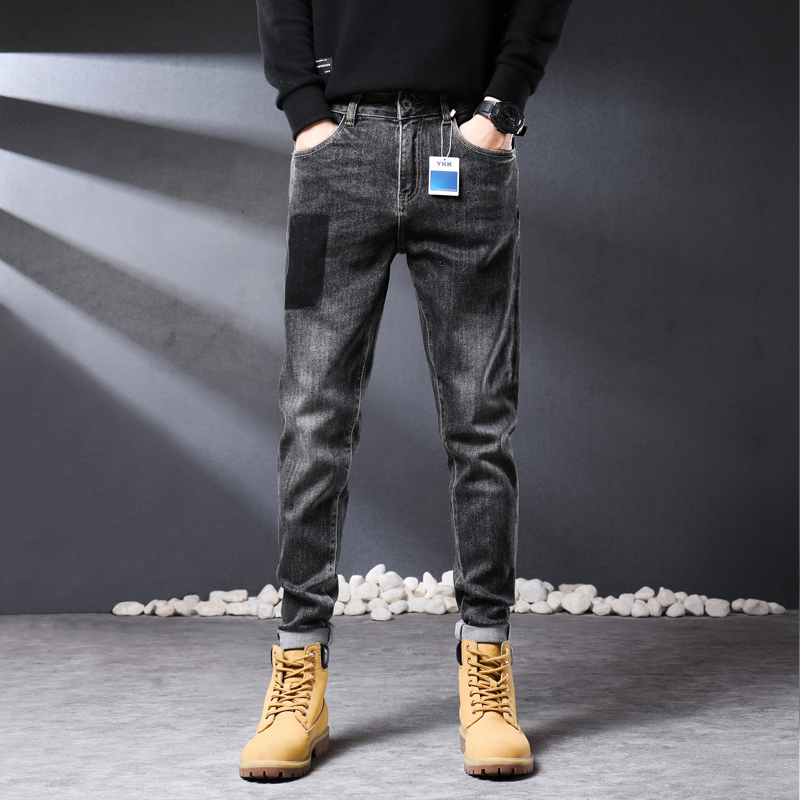 Jeans men's slim pants men's jeans elastic pants