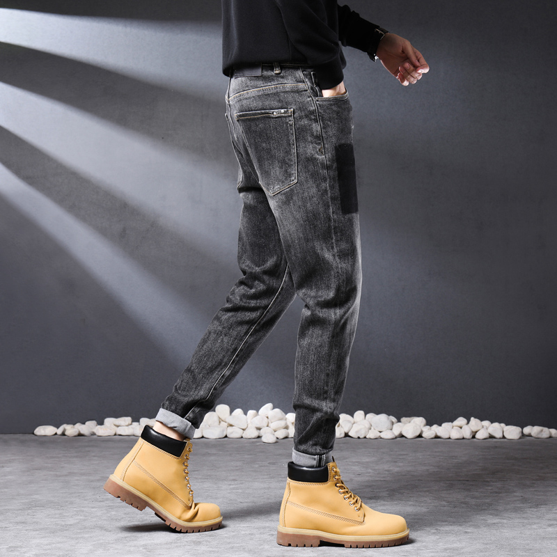 Jeans men's slim pants men's jeans elastic pants